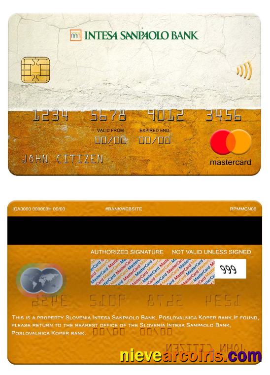 Slovenia Intesa Sanpaolo Bank, Poslovalnica Koper bank mastercard